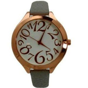 Olivia Pratt Artistic Numeral Leather Strap Watch